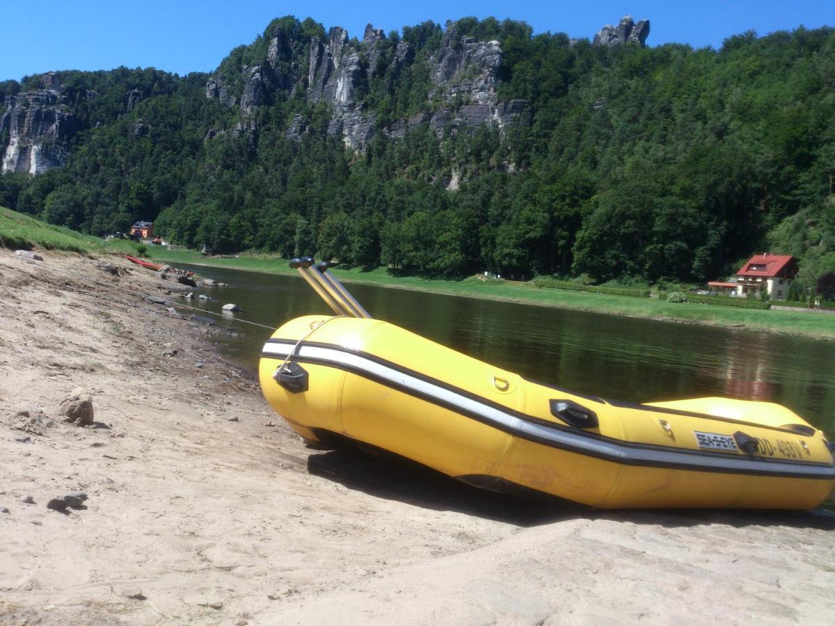 Campingplatz Am Treidlerweg Königstein Esterno foto