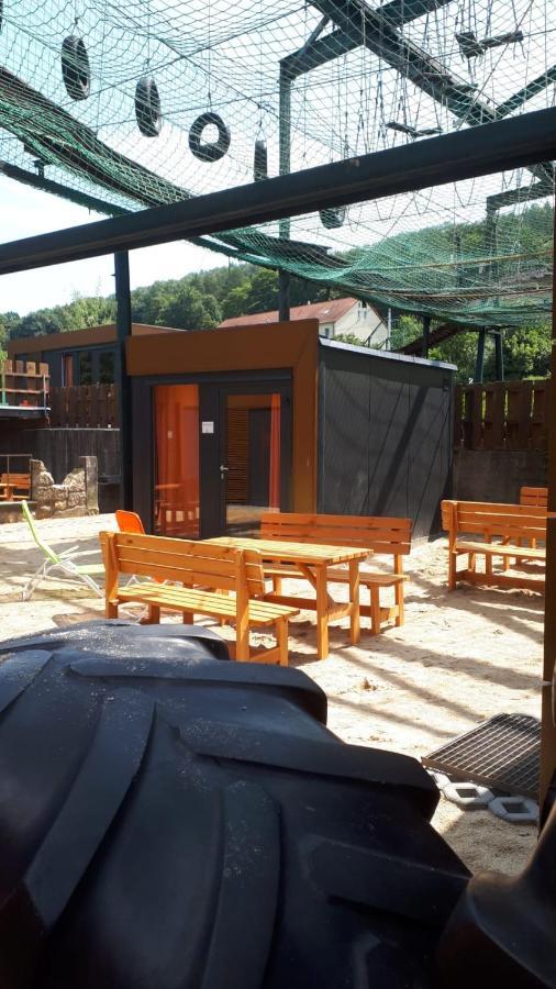 Campingplatz Am Treidlerweg Königstein Esterno foto