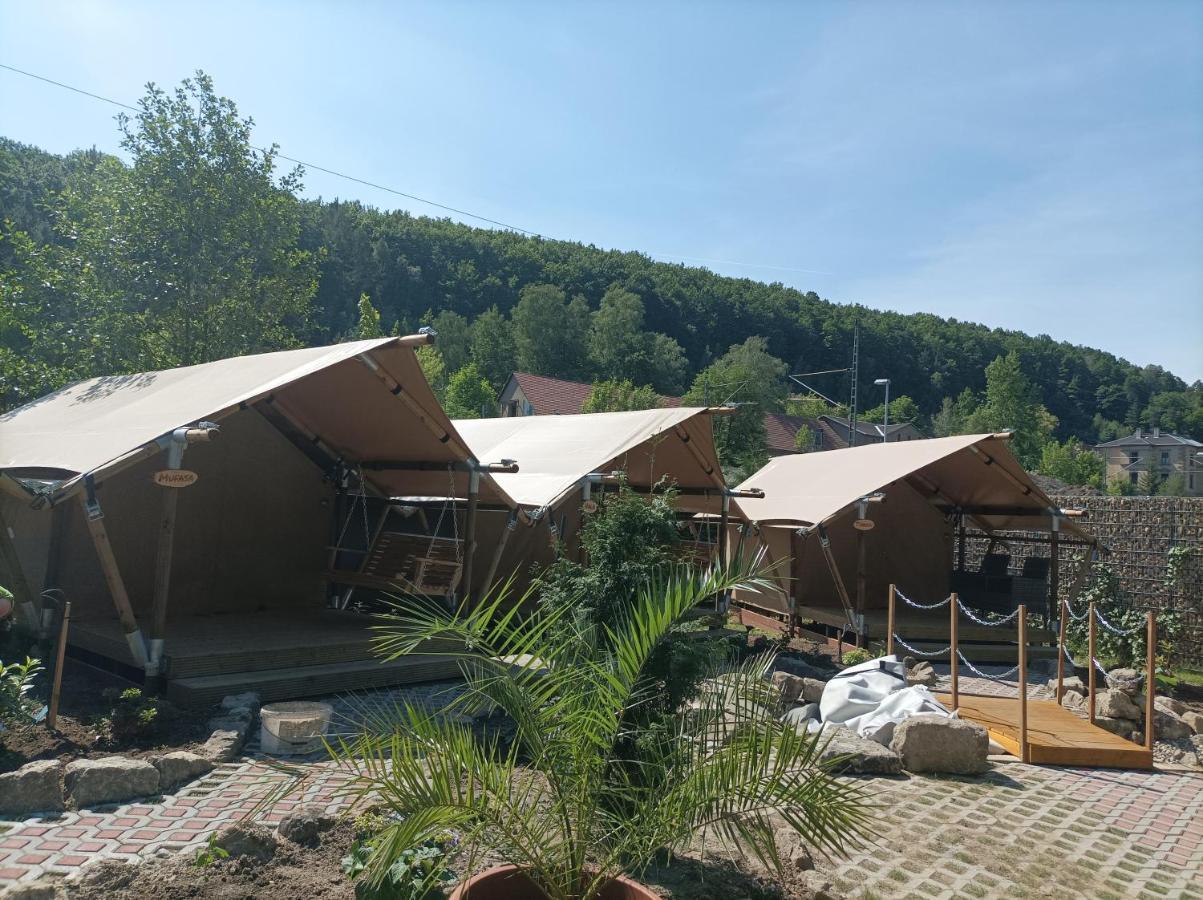 Campingplatz Am Treidlerweg Königstein Esterno foto