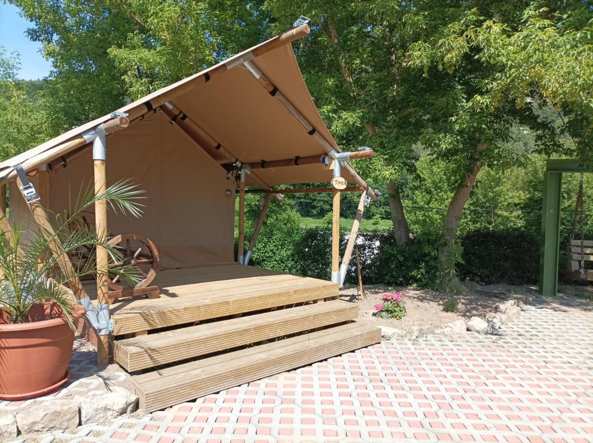 Campingplatz Am Treidlerweg Königstein Esterno foto