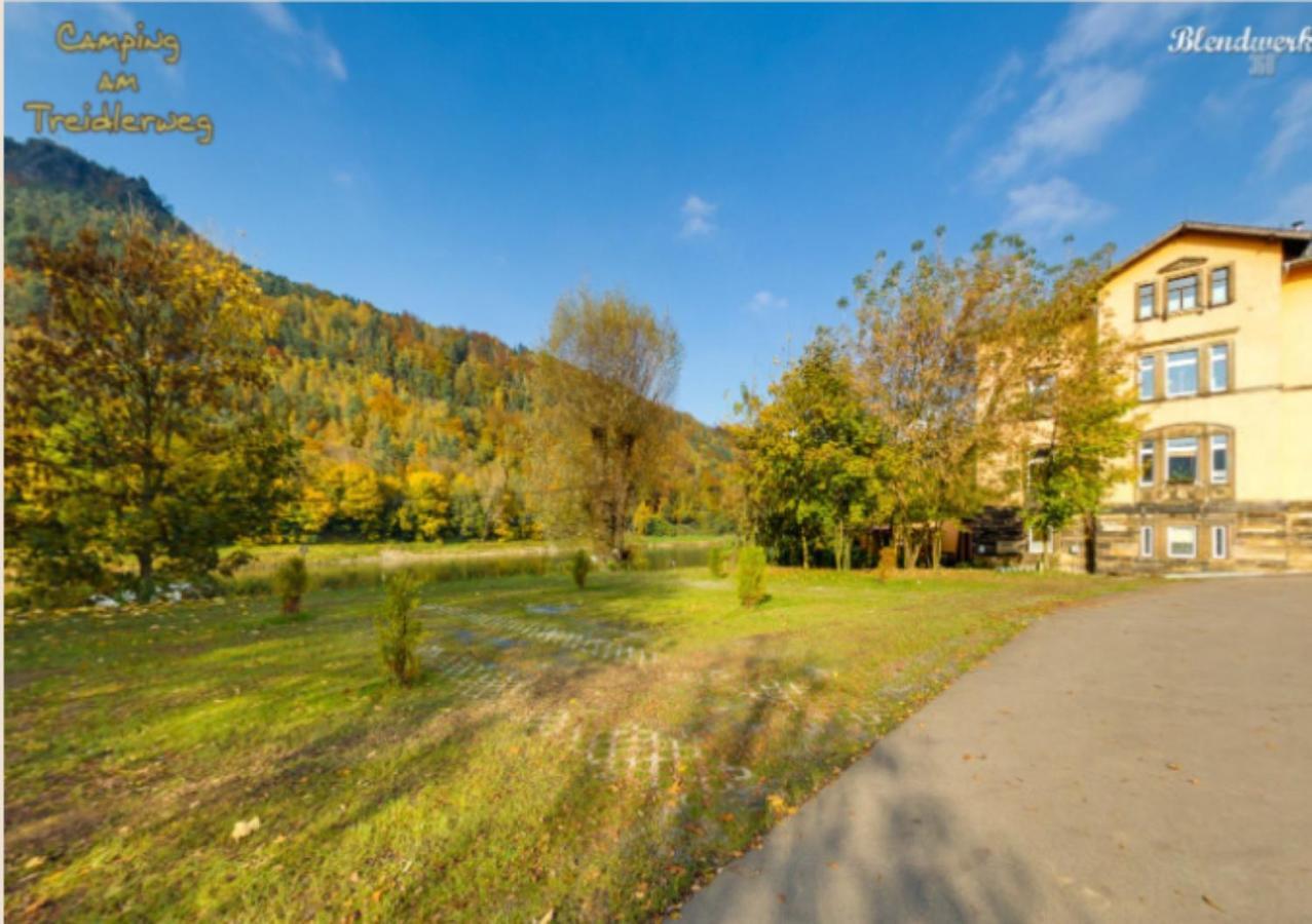 Campingplatz Am Treidlerweg Königstein Esterno foto