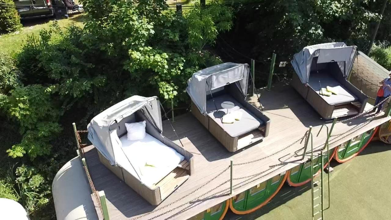 Campingplatz Am Treidlerweg Königstein Esterno foto